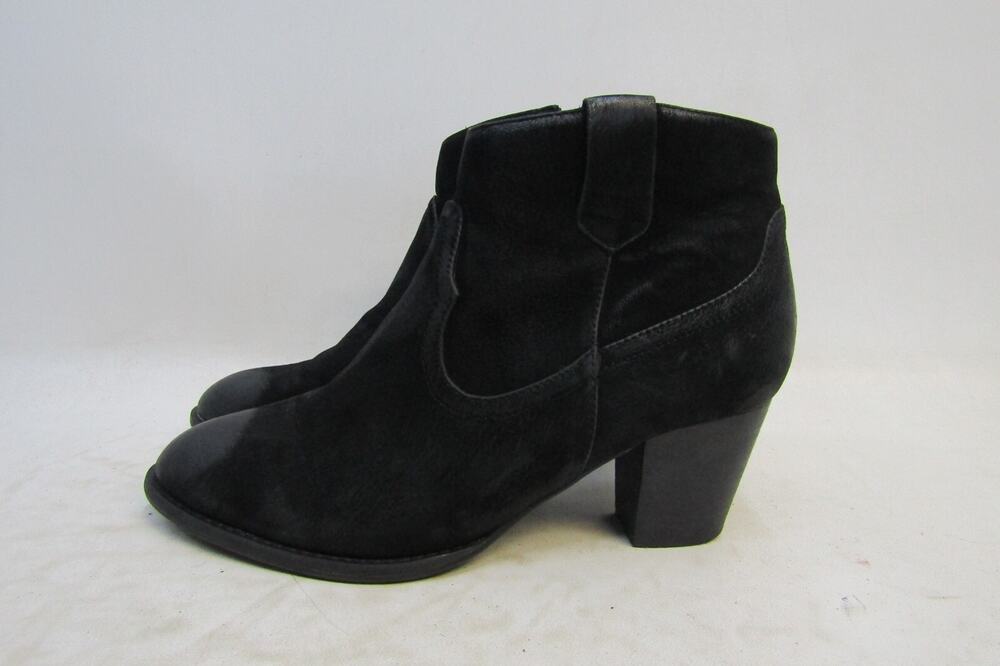 Vionic Womens Size 8 M Black Soft Leather Zip Ankle Fashion Boots Bootie
